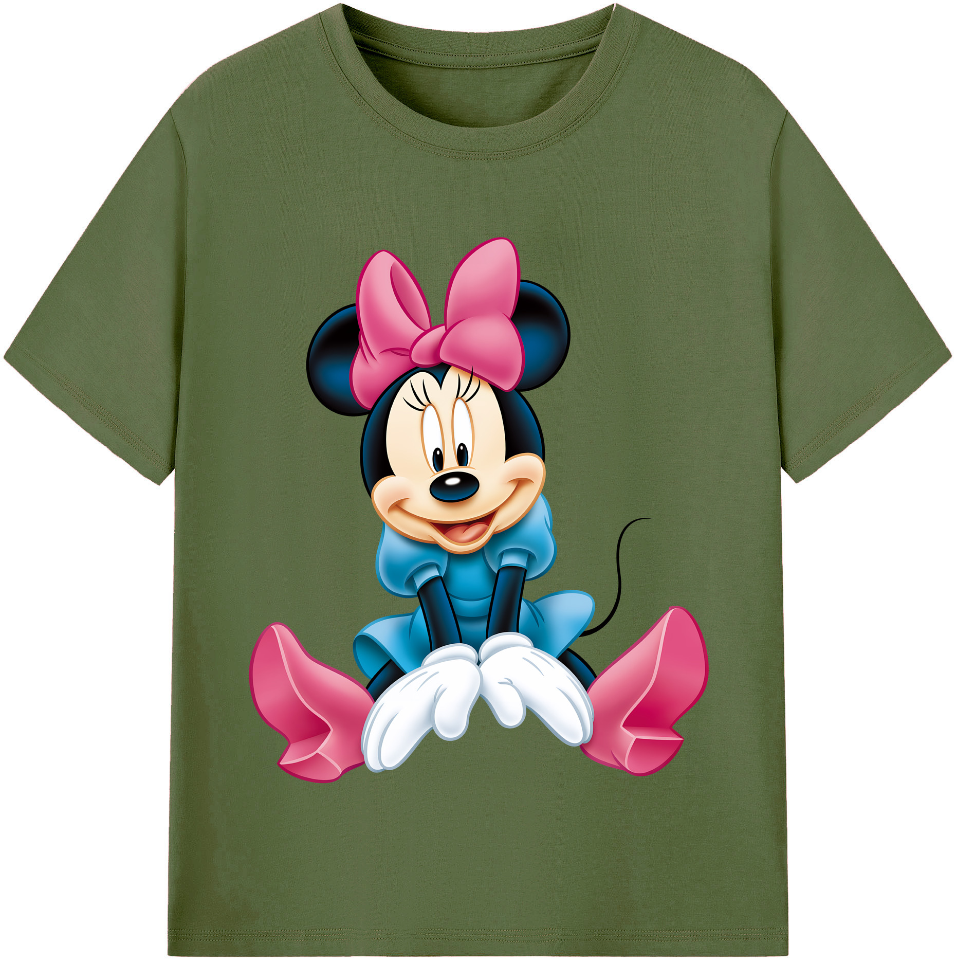 （画像用） ミッキーマウス Mickey Mouse 綿100％半袖Tシャツ（フロントプリント）